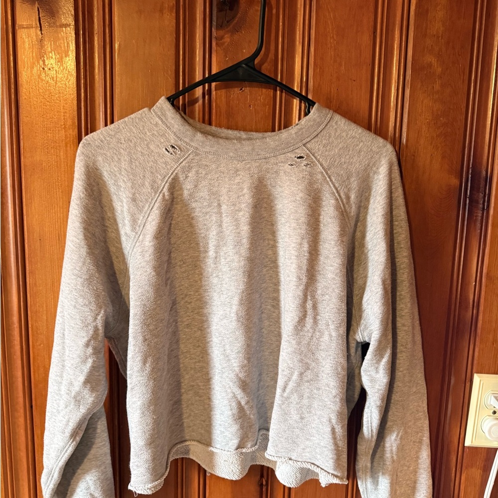 Aerie Light Gray Women's Crew Neck Sweater